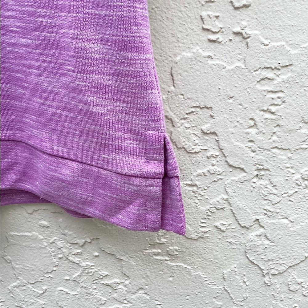 Croft & Barrow Top Zipper Turtleneck Pullover Purple Silver Stripes - Picture 11 of 16